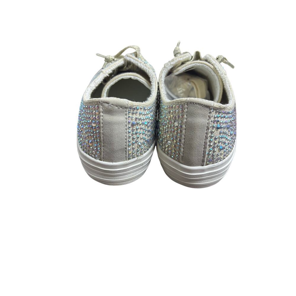 Vintage Havana Jenny Rhinestone Sneakers Gold Sparkle Low Top Casual Shoes - Picture 4 of 7